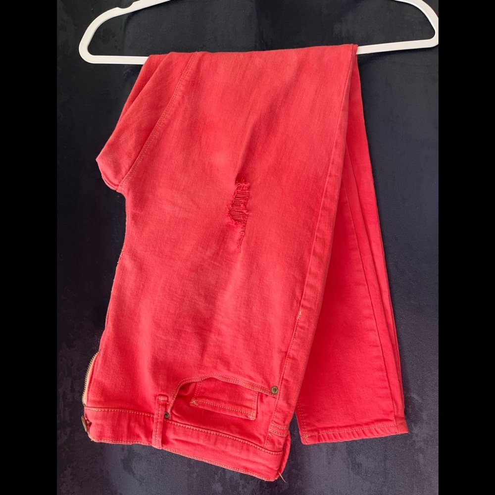 Mudd 17 High Rise Jean Legging Pink